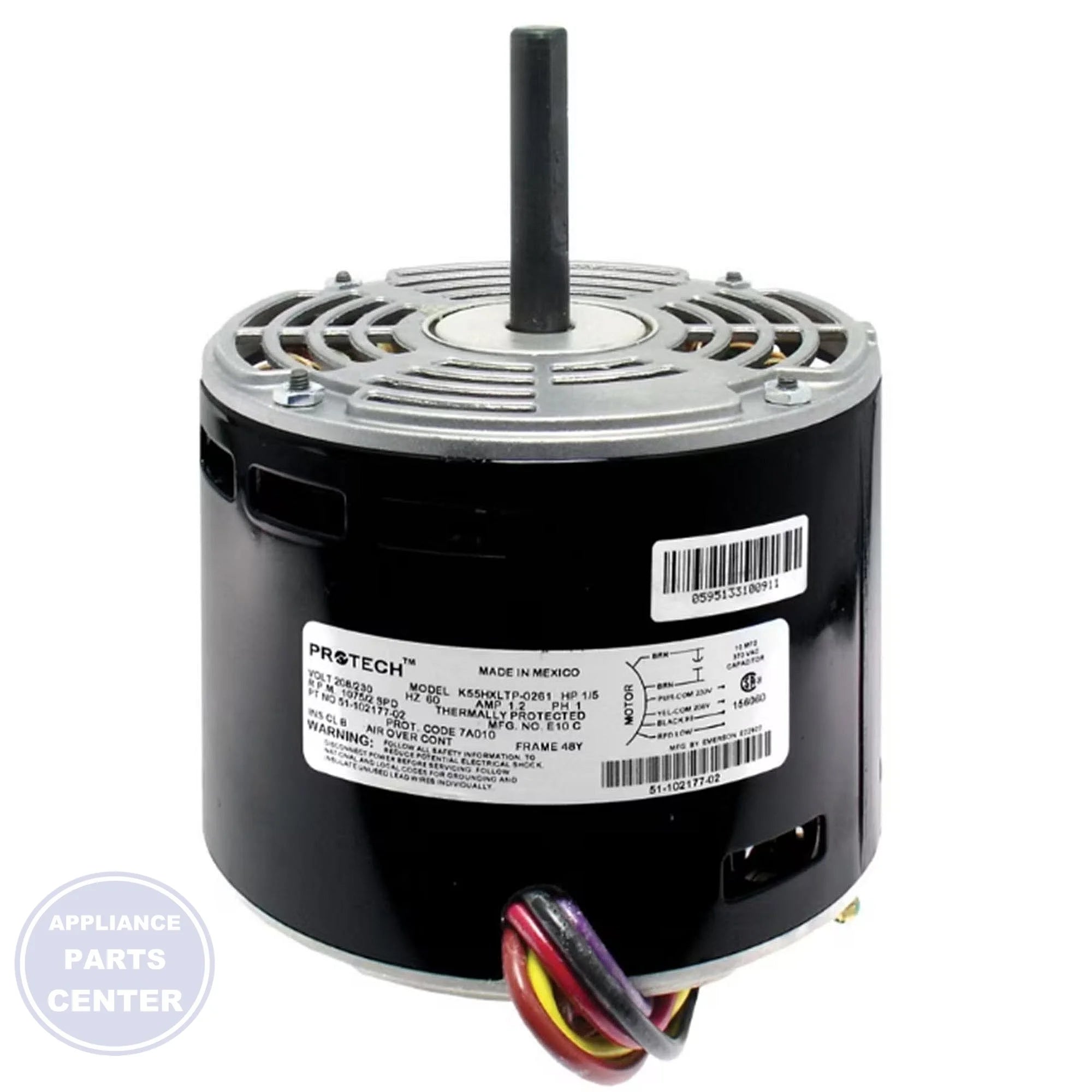 RHEEM 51-102500-07 MOTOR - Main view showing efficient performance for RHP Air Handlers