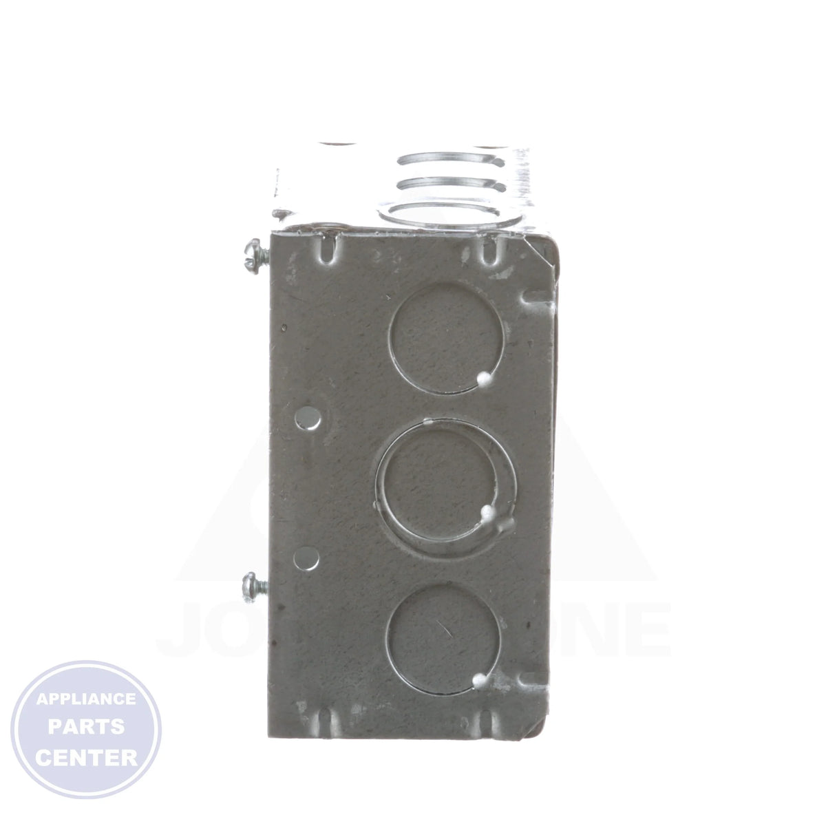 Electrical Outlet Box 52171-S - Detailed view of 1/2" and 3/4" knockout specs