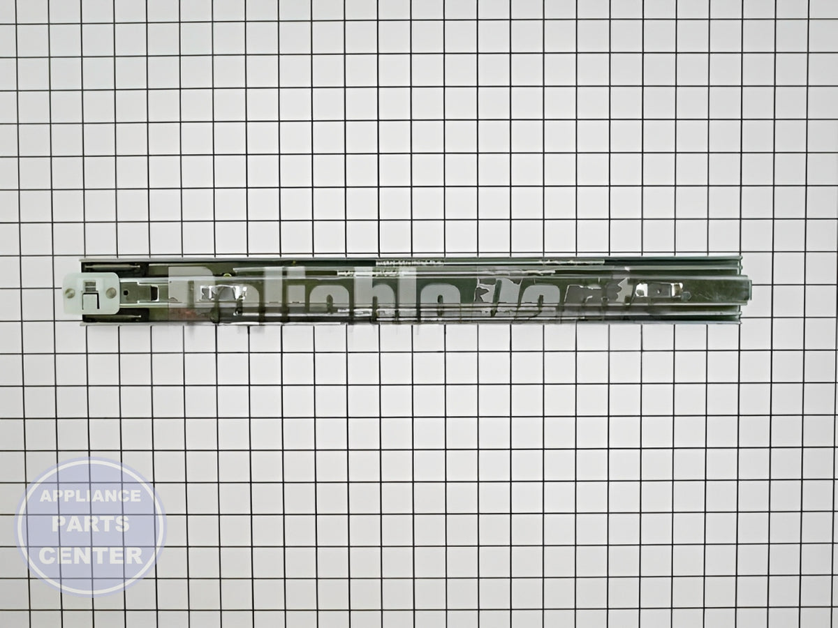 LG REFRIGERATOR LEFT SIDE DRAWER SLIDE RAIL 5218JA1010F - Main view showing smooth operation for LG models