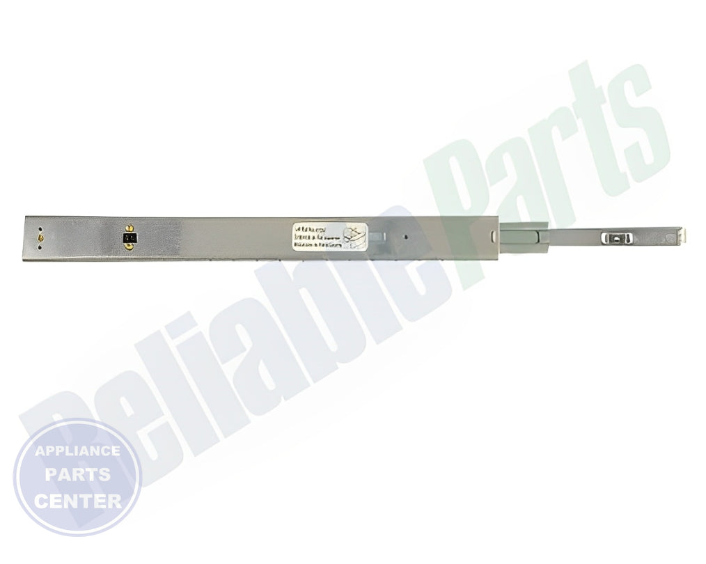 LG REFRIGERATOR LEFT SIDE DRAWER SLIDE RAIL 5218JA1010F - Side view with precise measurements