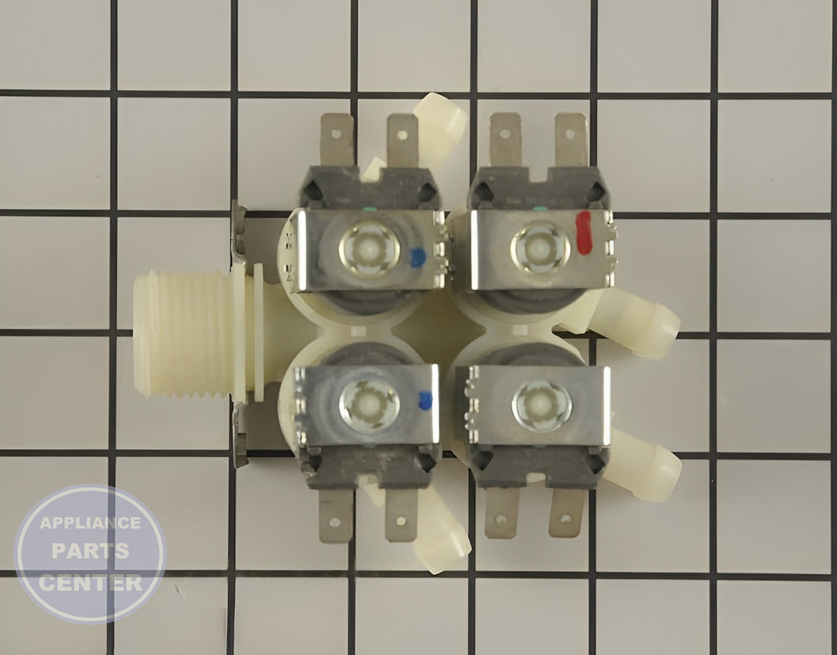 LG WASHER WATER INLET VALVE 5220FR2008F - Detailed view of valve & float assembly