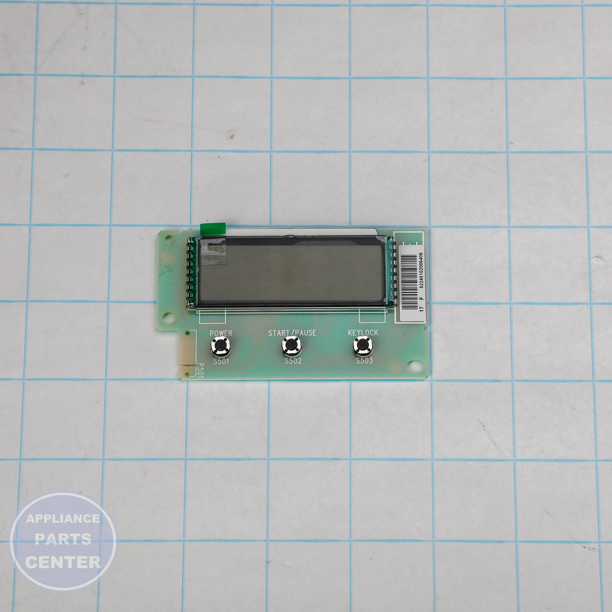 MOD LCD 525 BREE BL NROHS SVC 522452P - Side view with accurate measurements