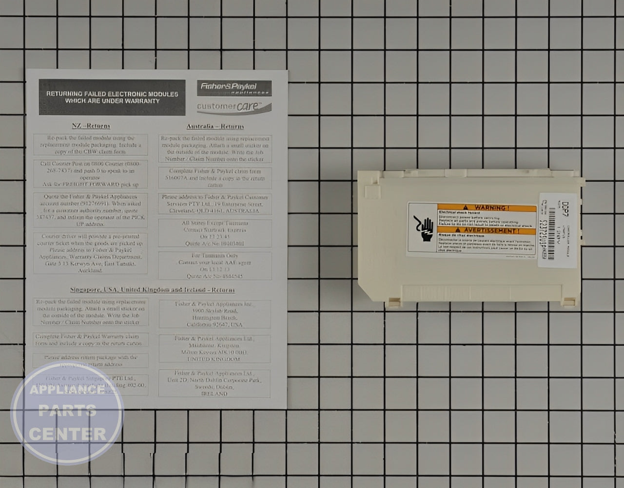 FISHER & PAYKEL DISHWASHER CONTROL MODULE 525 P7 DD60 120V USP - Main view showing circuit board for specific models