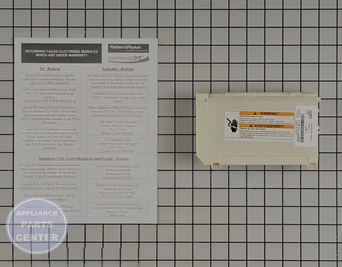 FISHER & PAYKEL DISHWASHER CONTROL MODULE 525 P7 DD60 120V USP - Main view showing circuit board for specific models