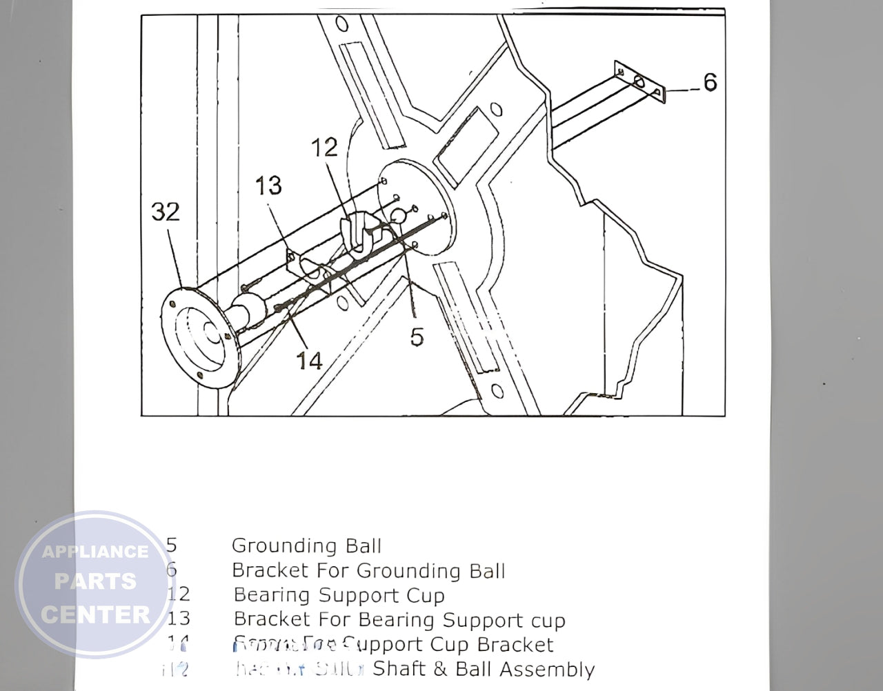 FRIGIDAIRE DRYER REAR DRUM BEARING KIT 5303281153 - Detailed view of high-quality bearing material