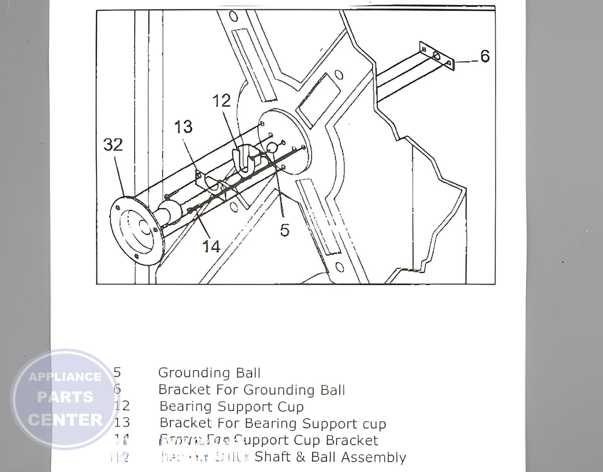 FRIGIDAIRE DRYER REAR DRUM BEARING KIT 5303281153 - Detailed view of high-quality bearing material