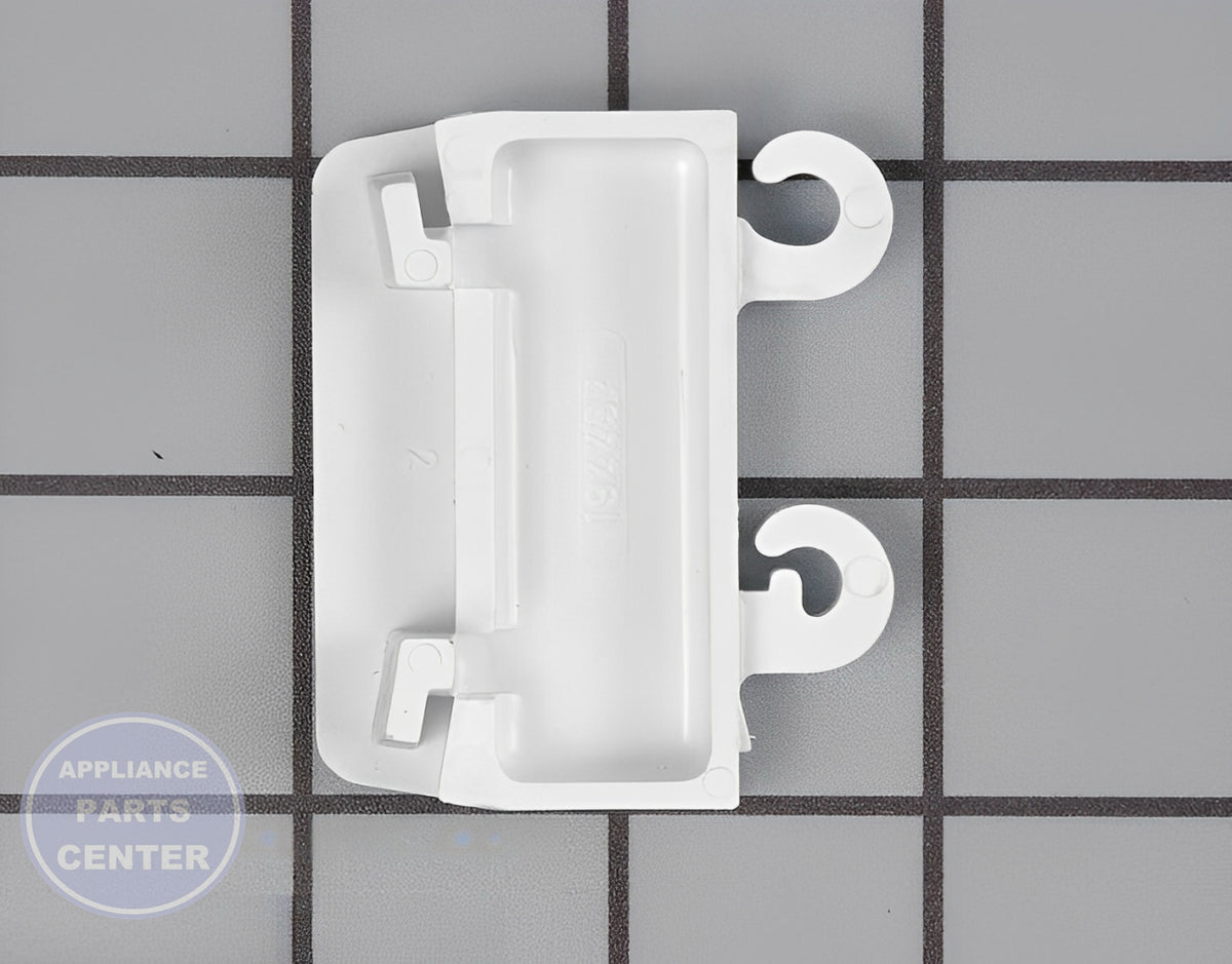 FRIGIDAIRE REFRIGERATOR DOOR BAR END CAP 5303325990 - Side view with precise measurements