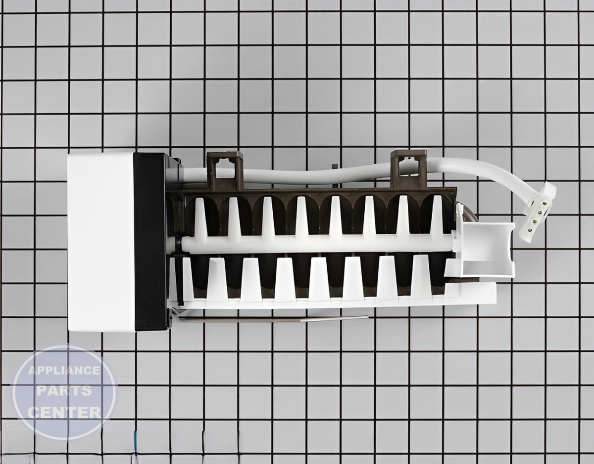 WCI FRIGIDAIRE REFRIGERATOR ICE MAKER ASSEMBLY 5303918277 - Installation in WCI model showcasing key mounting points