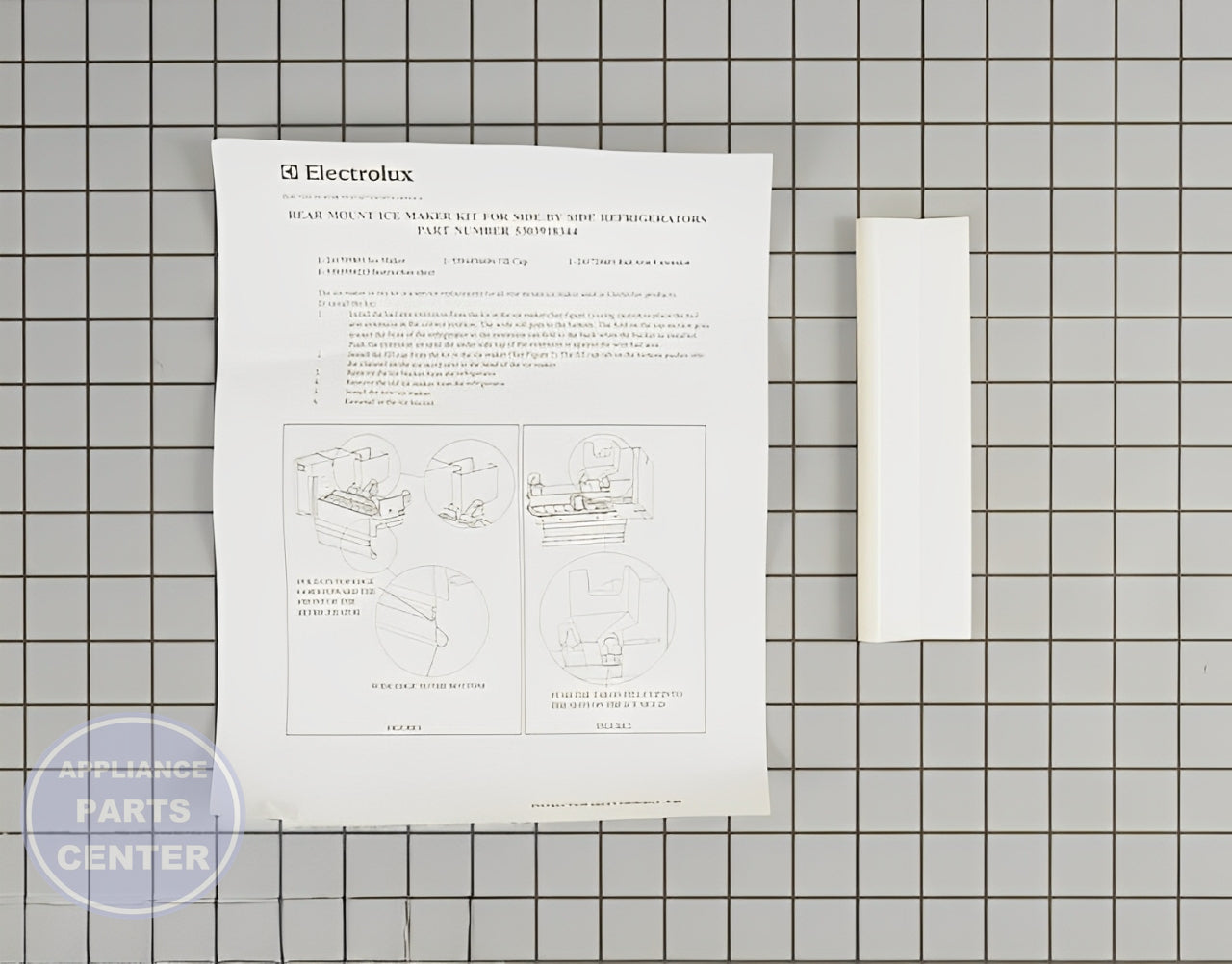 FRIGIDAIRE REFRIGERATOR KIT ICE MAKER 5303918344 - Detailed view of ice maker technical details