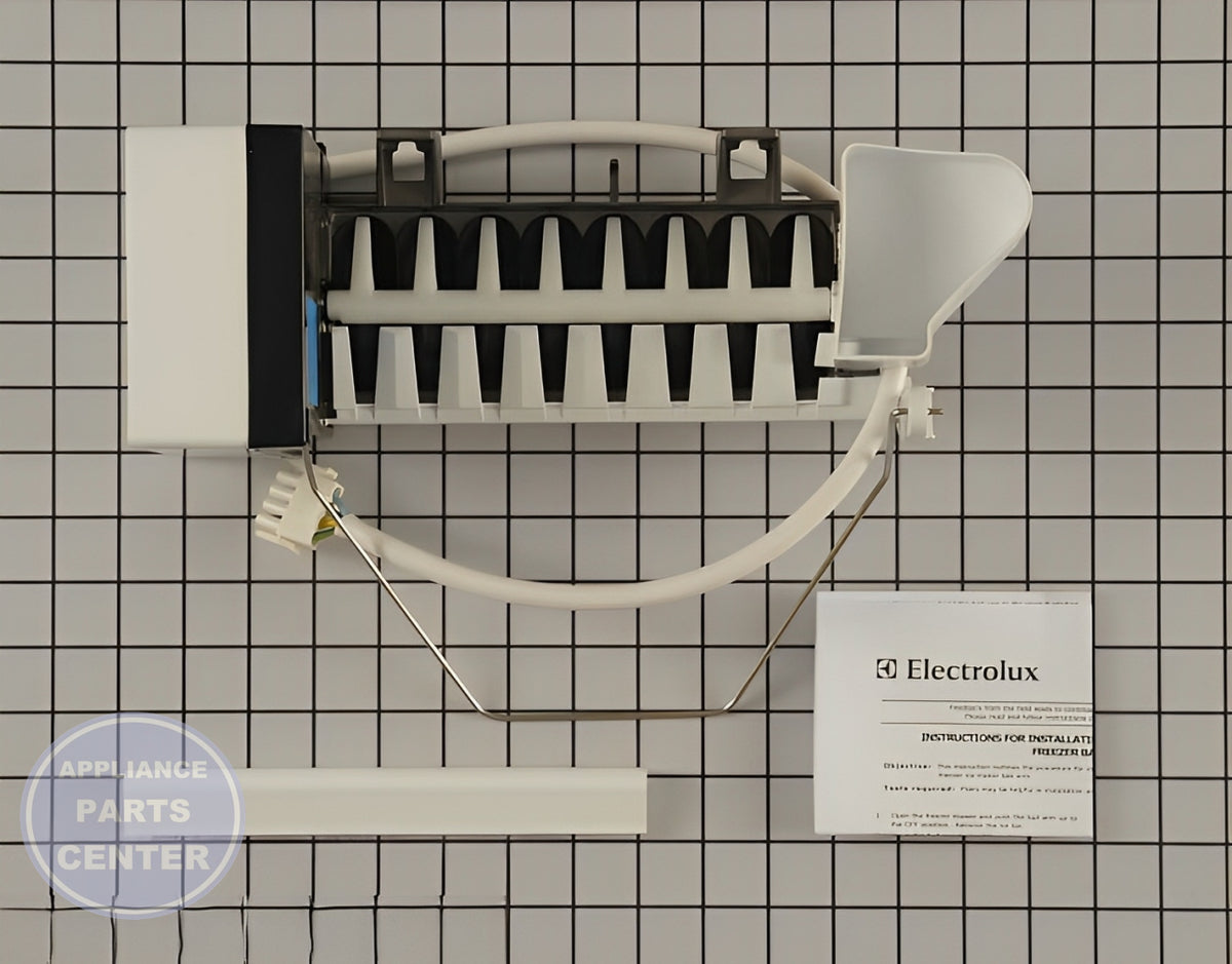 FRIGIDAIRE REFRIGERATOR ICE MAKER ASSEMBLY 5303918493 - Main view showing ice production for various models