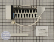 FRIGIDAIRE REFRIGERATOR ICE MAKER ASSEMBLY 5303918493 - Main view showing ice production for various models
