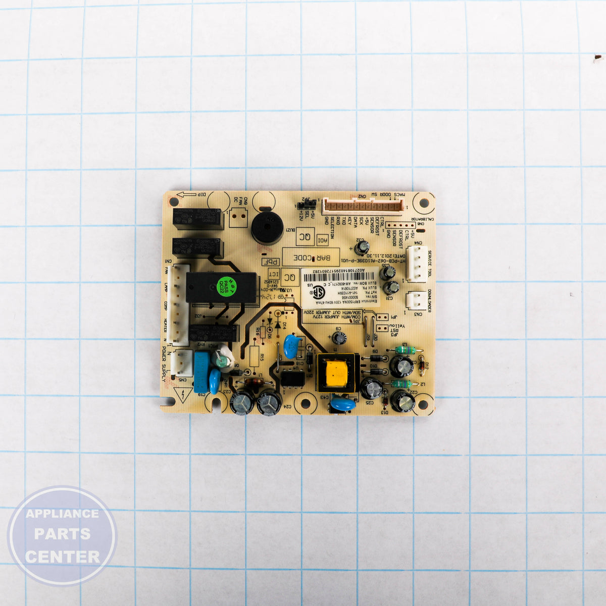 MAIN BOARD KIT W/O 5303918900 - Side view with precise measurements