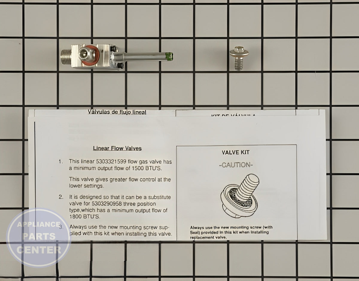 Surface Burner Valve 5303935305 - Detailed view of gas flow control mechanism