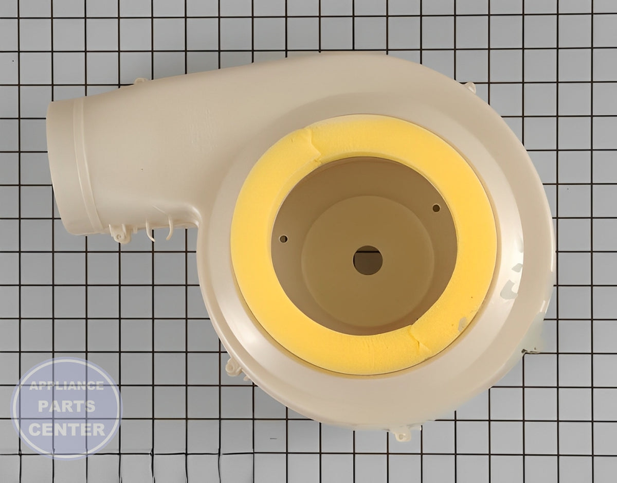 FRIGIDAIRE DRIVE MOTOR WITH BLOWER HOUSING 5303937189 - Detailed view with precise technical details