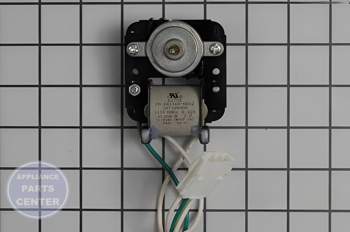 FRIGIDAIRE REFRIGERATOR FAN MOTOR KIT 5304436055 - Installation in specific model showing key mounting points
