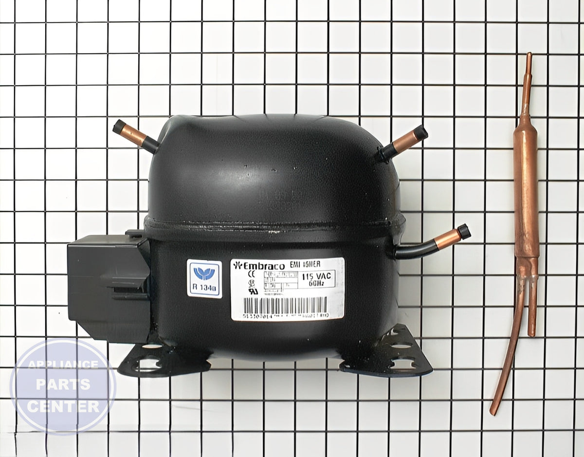 Frigidaire Compressor 5304443412 - Main view showing cooling efficiency for various models