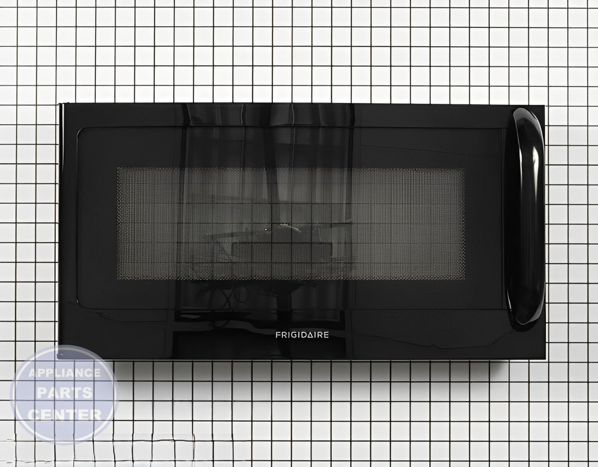 Frigidaire Microwave Door Assembly 5304477383 - Main view showing clear glass panel for specific models