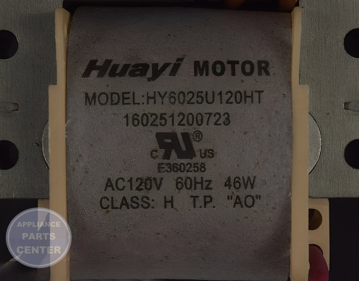 Vent Fan Motor 5304490025 - Detailed view of 120-volt technical details