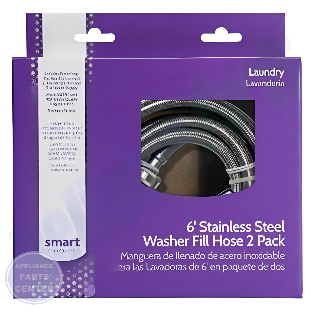 FRIGIDAIRE 2 PACK 6' STAINLESS STEEL WASHER FILL HOSE KIT - Installation in WCI models showing secure mounting points