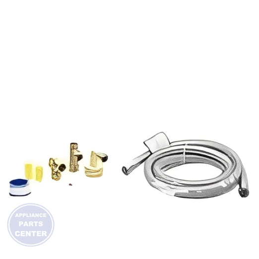 FRIGIDAIRE DISHWASHER STAINLESS STEEL BRAIDED WATERLINE INSTALLATION KIT 5304493868 - Installation in specific FRIGIDAIRE model showing key mounting points