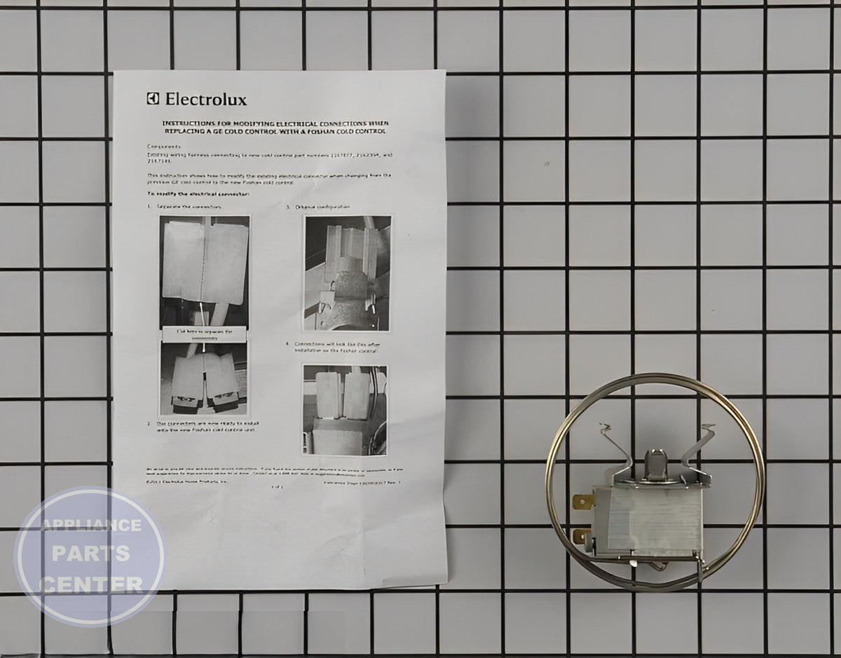 FRIGIDAIRE REFRIGERATOR COLD CONTROL KIT 5304496559 - Detailed view of thermostat technical details