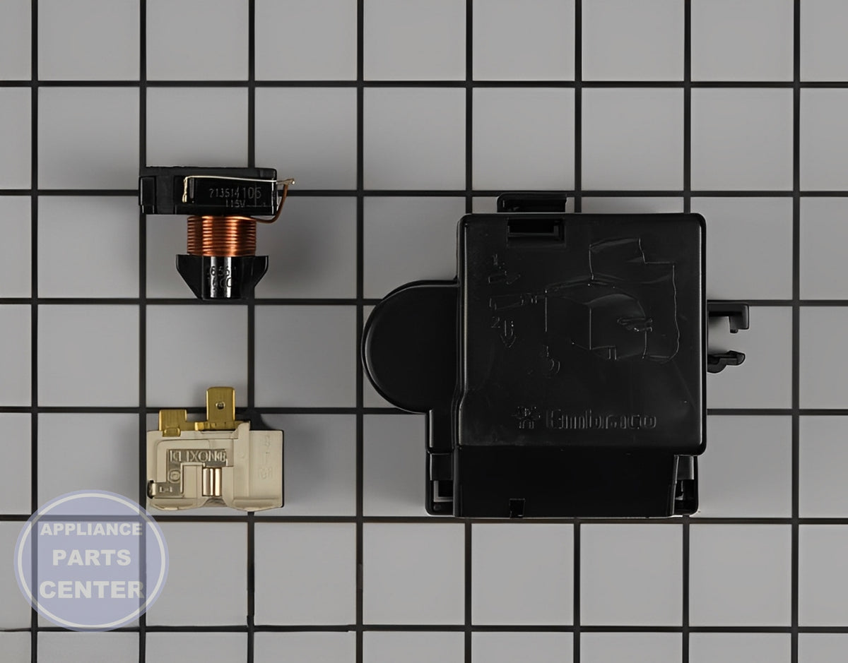 Frigidaire Relay and Overload Kit 5304499966 - Main view showing compressor enhancement for Frigidaire and Kenmore models