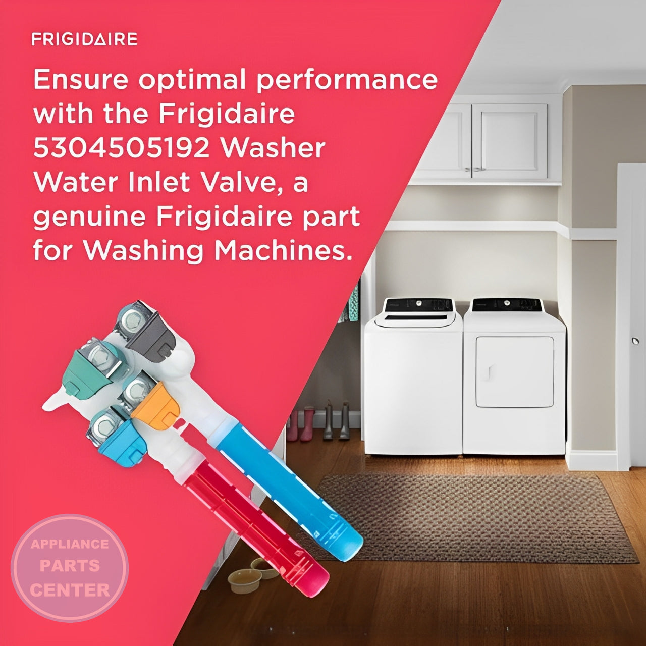 FRIGIDAIRE VALVE ASSEMBLY 5304505192 - Main view showing water control for FRIGIDAIRE models