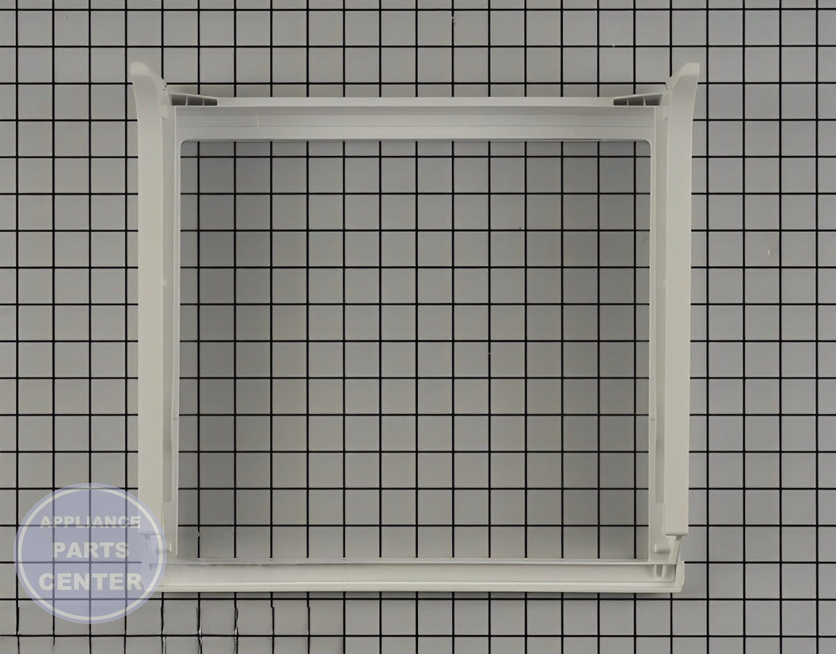 FRIGIDAIRE CRISPER DRAWER COVER 5304508761 - Detailed view of durable shelf and shelf support