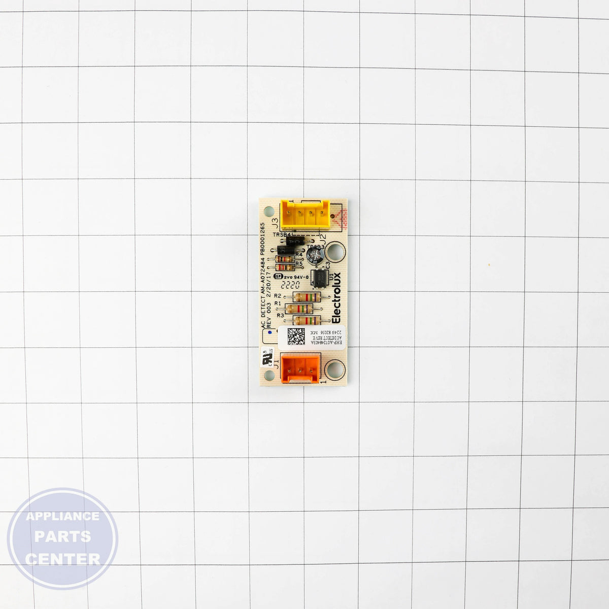 CIRCUIT BOARD 5304509920 - Side view with precise measurements