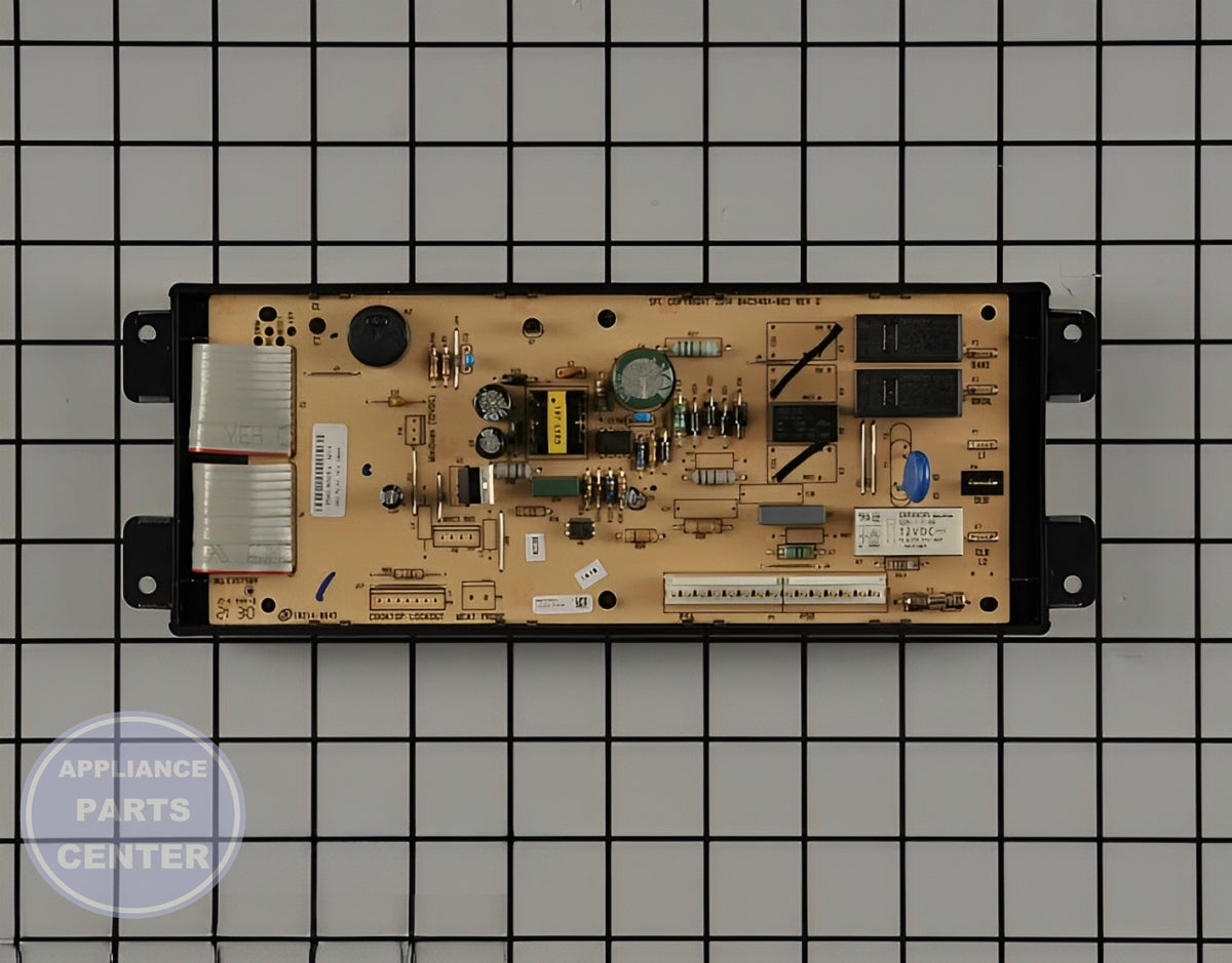 FRIGIDAIRE OVEN CONTROL BOARD 5304511908 - Side view with precise measurements