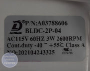 FRIGIDAIRE REFRIGERATOR EVAPORATOR FAN MOTOR 5304521244 - Main view showing optimal airflow for FRIGIDAIRE and WCI models