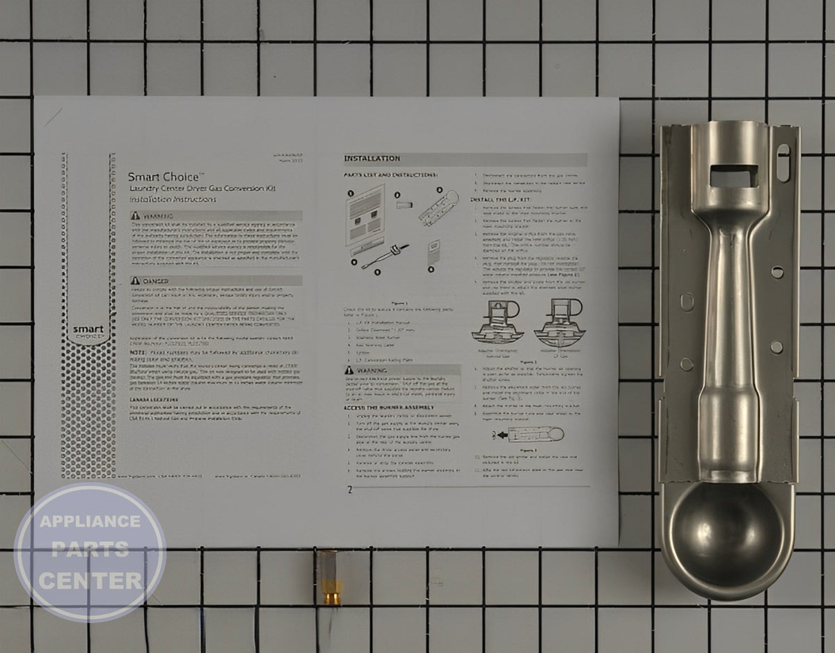 Frigidaire Conversion Kit 5304523143 - Main view showing Gas Burner & Control Valve for Frigidaire Washer/Dryer Combo