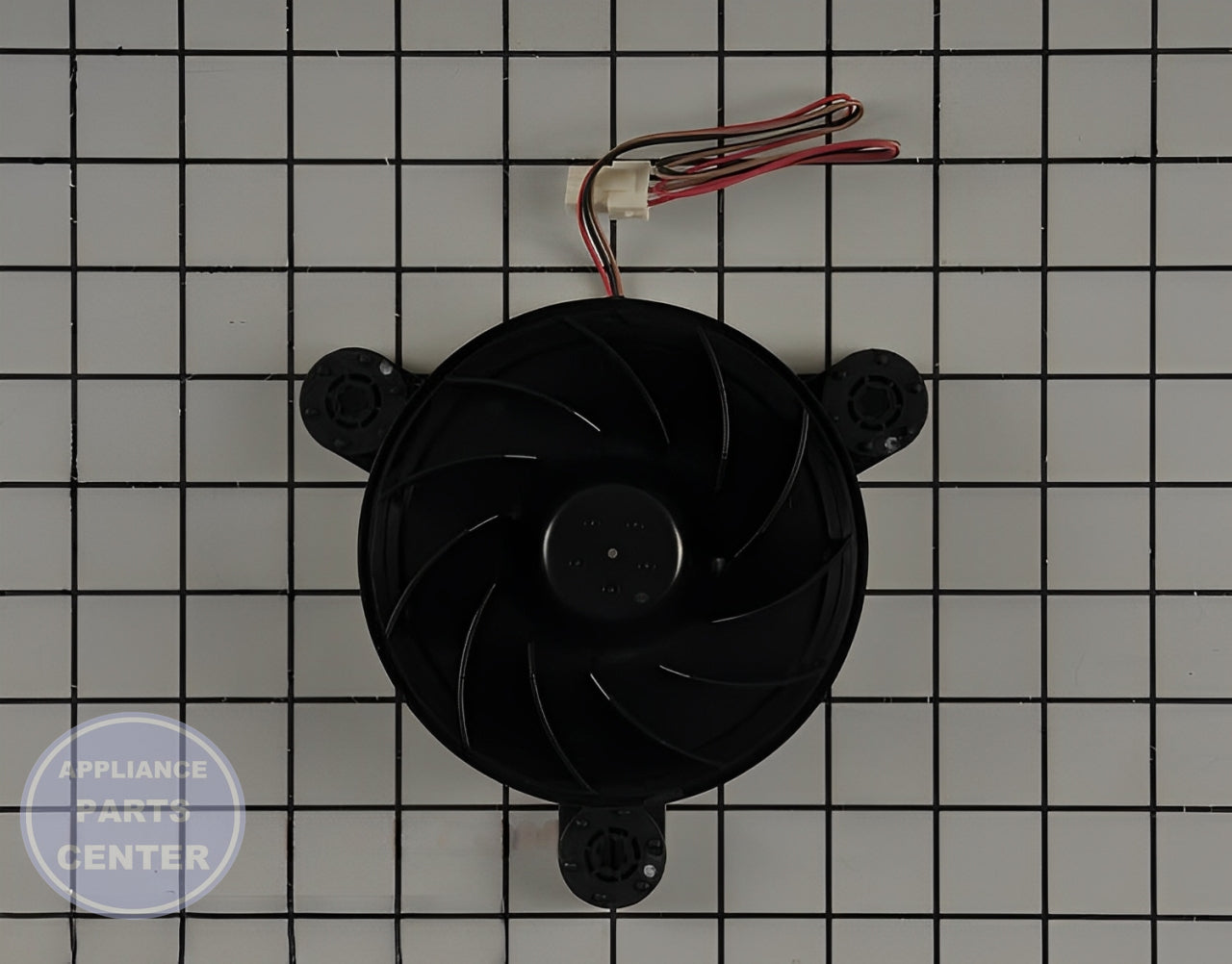 FRIGIDAIRE EVAPORATOR FAN MOTOR ASSEMBLY 5304523741 - Installation in specific model showing key mounting points