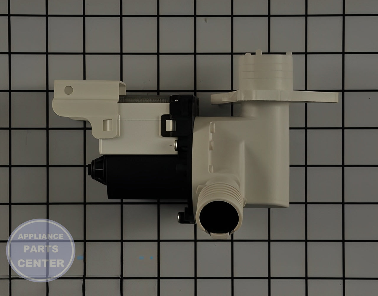 FRIGIDAIRE PUMP ASSEMBLY 5304524452 - Side view with precise fit specifications