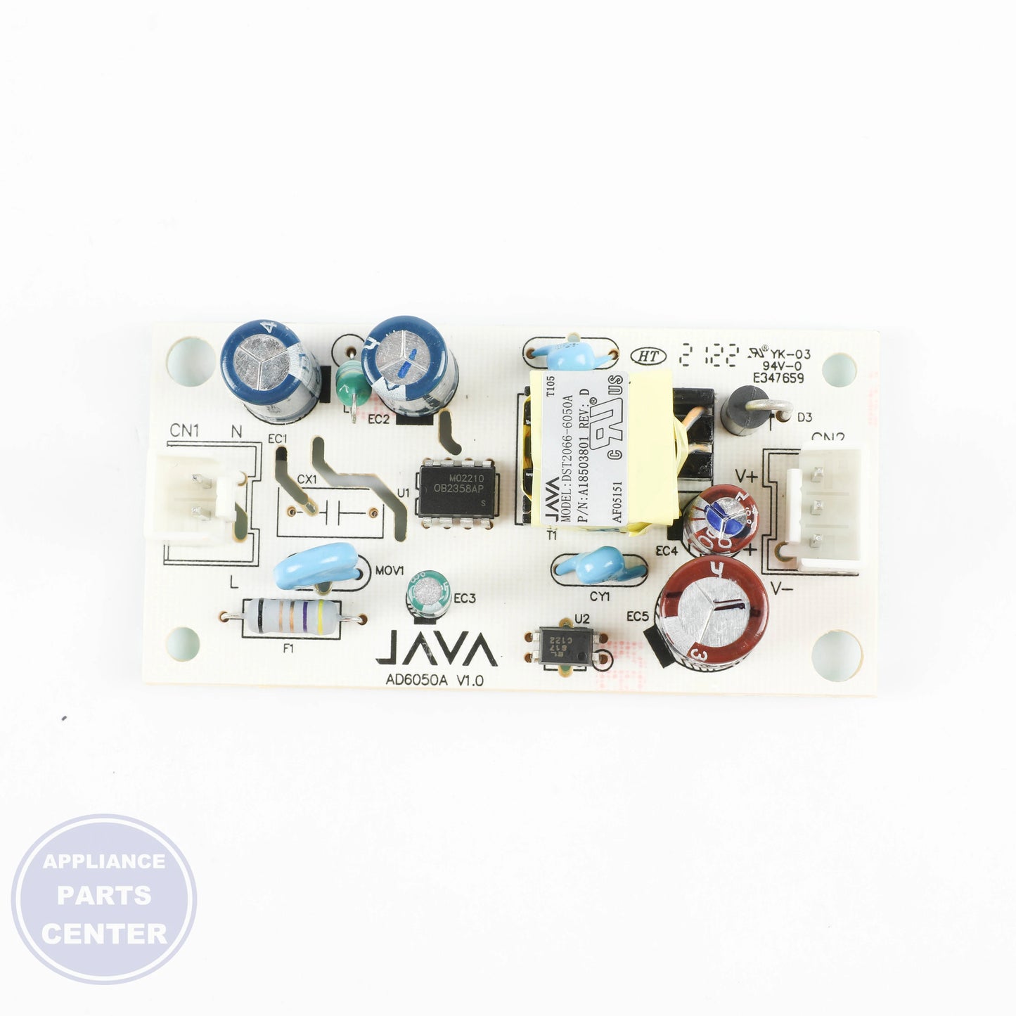 PC BOARD 5304529252 - Side view with voltage range specifications