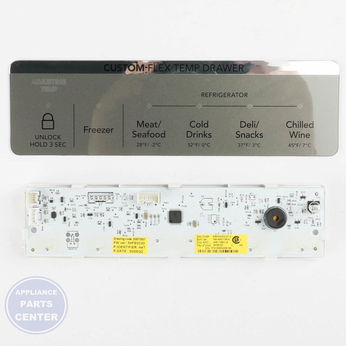 WCI DISPLAY ASSEMBLY 5304529567 - Installation in specific WCI model showing mounting points