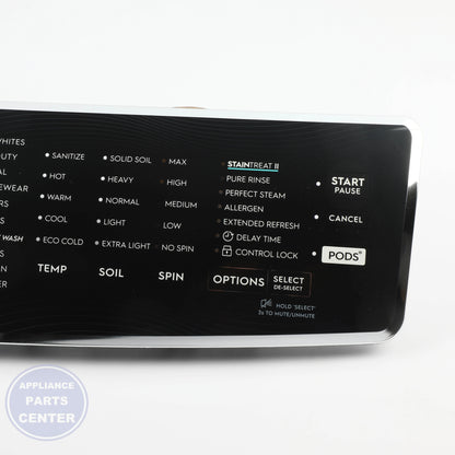 WCI CONSOLE ASSEMBLY 5304529896 - Installation in WCI Washing Machine showing key mounting points