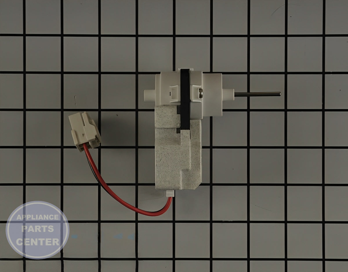 FRIGIDAIRE REFRIGERATOR MOTOR 5304532557 - Side view with precise motor specifications