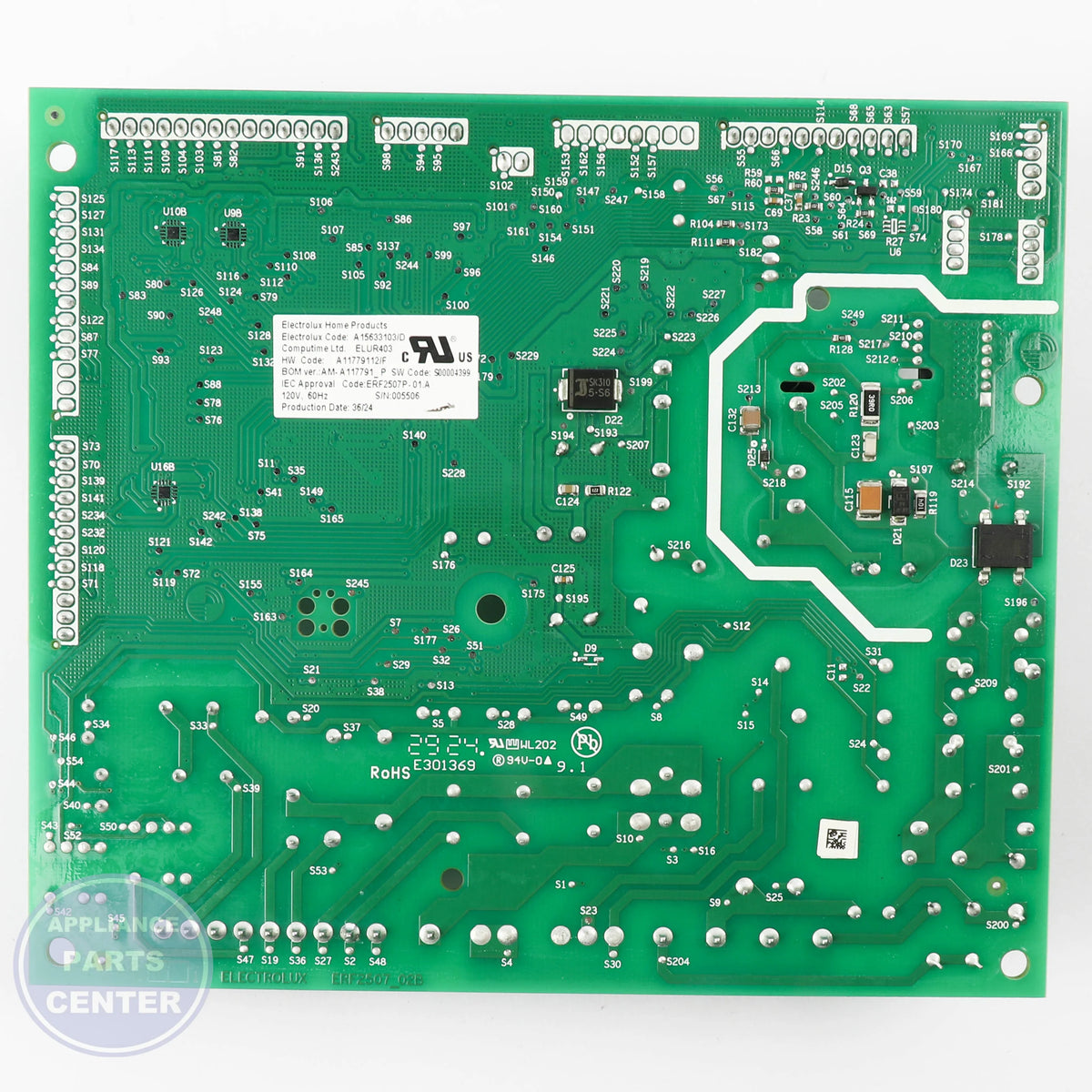 WCI BOARD-MAIN 2507 - Main view showing circuit components for WCI Refrigerators