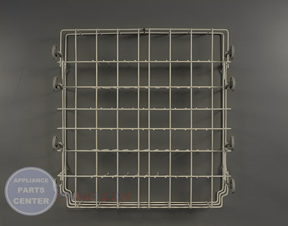 FRIGIDAIRE GREY LOWER RACK ASSEMBLY 5304535768 - Side view with 25 lbs load capacity