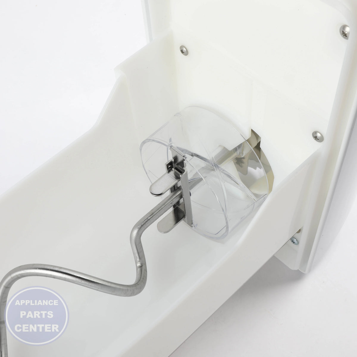 BUCKET ASSEMBLY 5304537045 - Side view with ice maker measurements