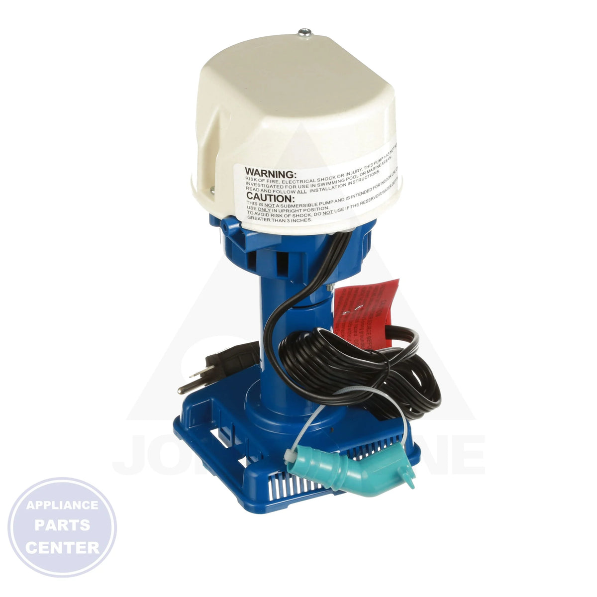 Evaporative Cooler Pump 540005 - Side view with 1/70 HP motor and 8-13/16" height