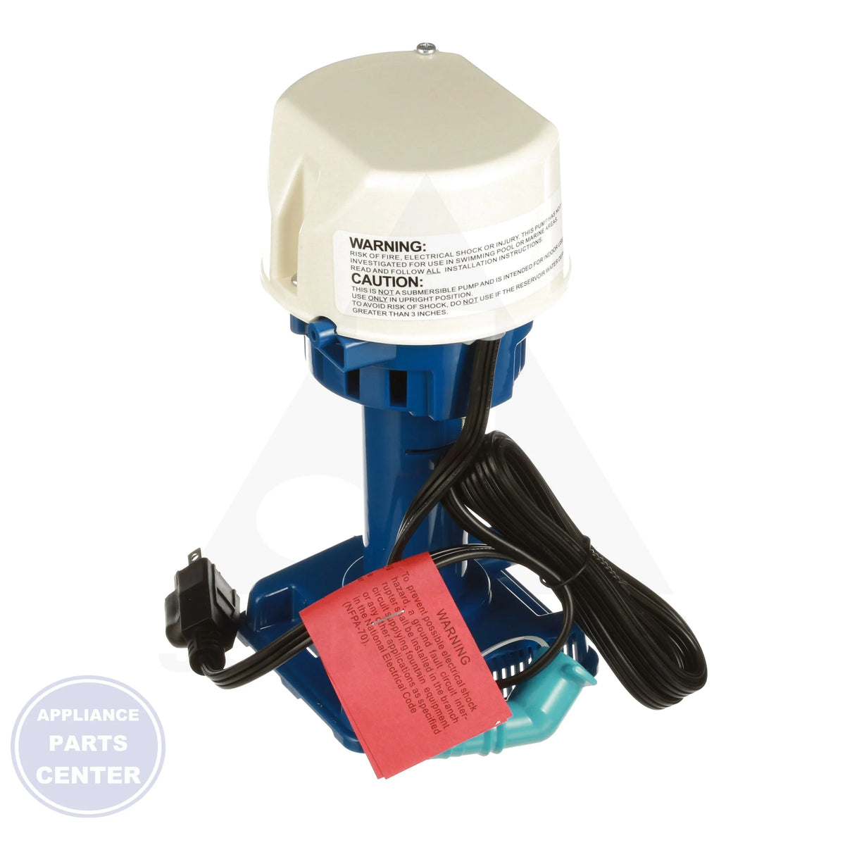 Evaporative Cooler Pump 541005 - Side view with 1/50HP and 502 GPH specs