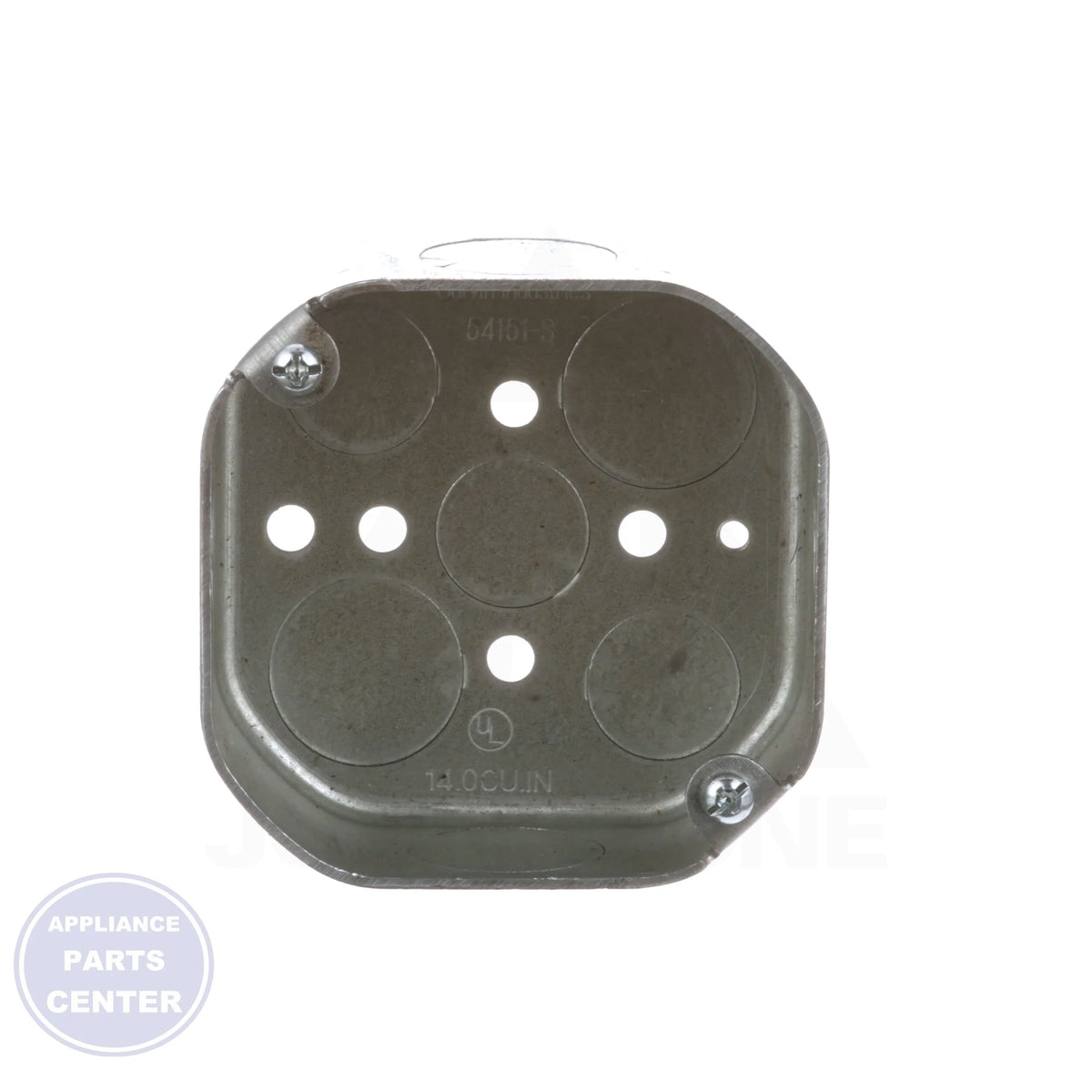 Electrical Outlet Box 54151-S - Side view with 4" octagon box specs
