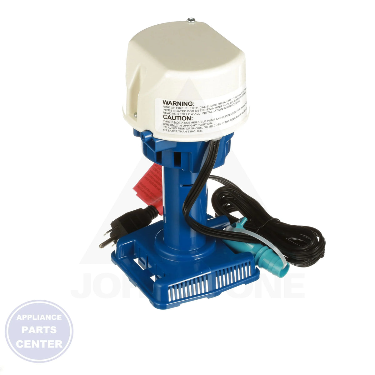 Evaporative Cooler Pump 542005 - Side view with 1/30 HP motor specs