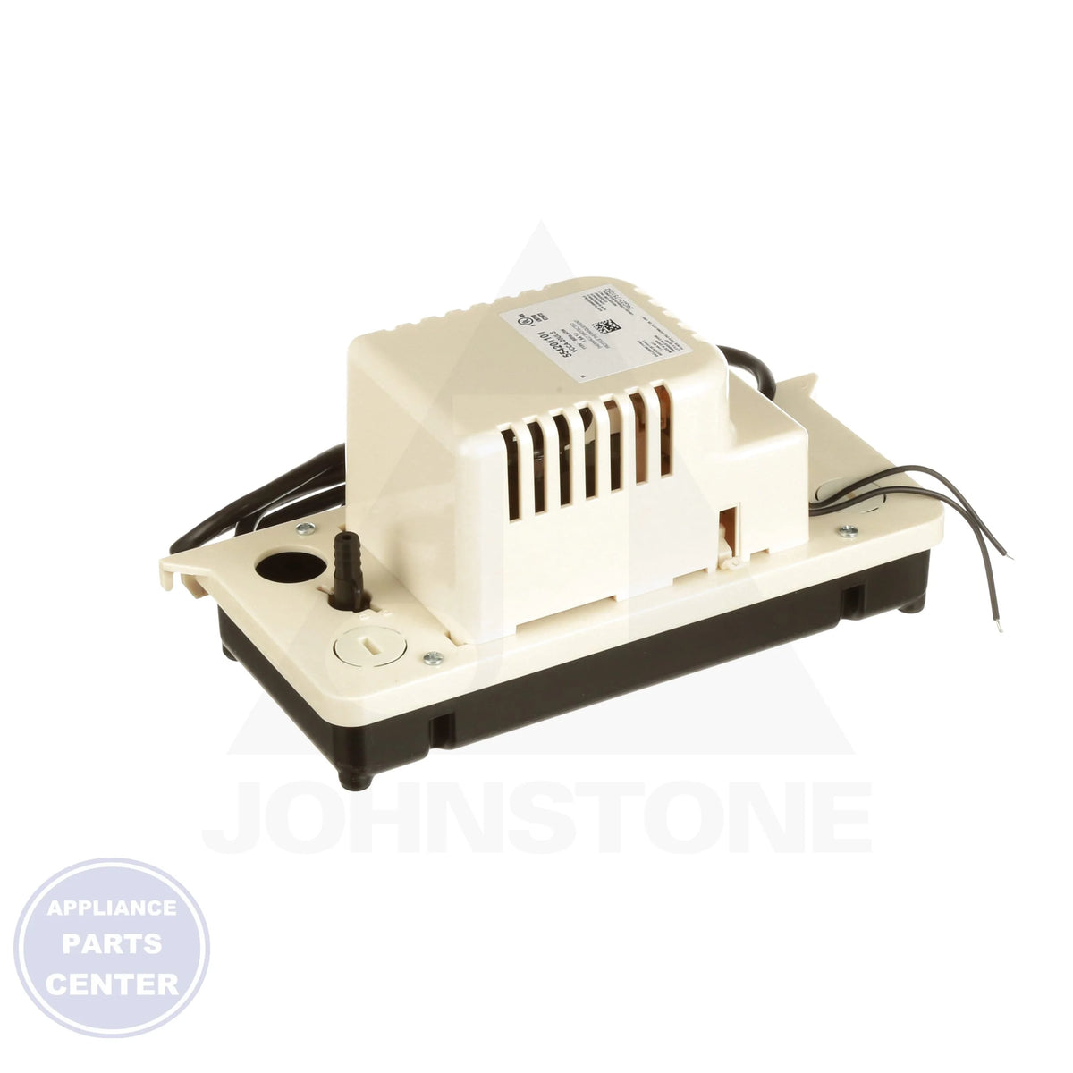 VCCA-20ULS Low Profile Vertical Condensate Pump 554201101 - Side view with 1/30 HP motor specs