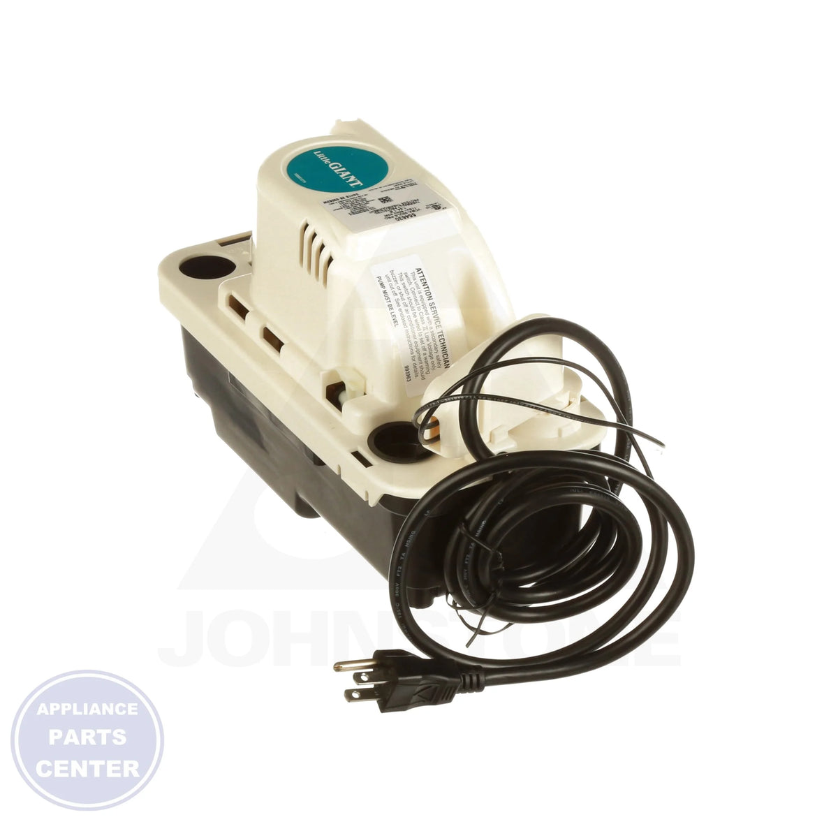 VCMA20ULSPRO Condensate Pump 554630 - Detailed view of 1/30 HP motor and technical details