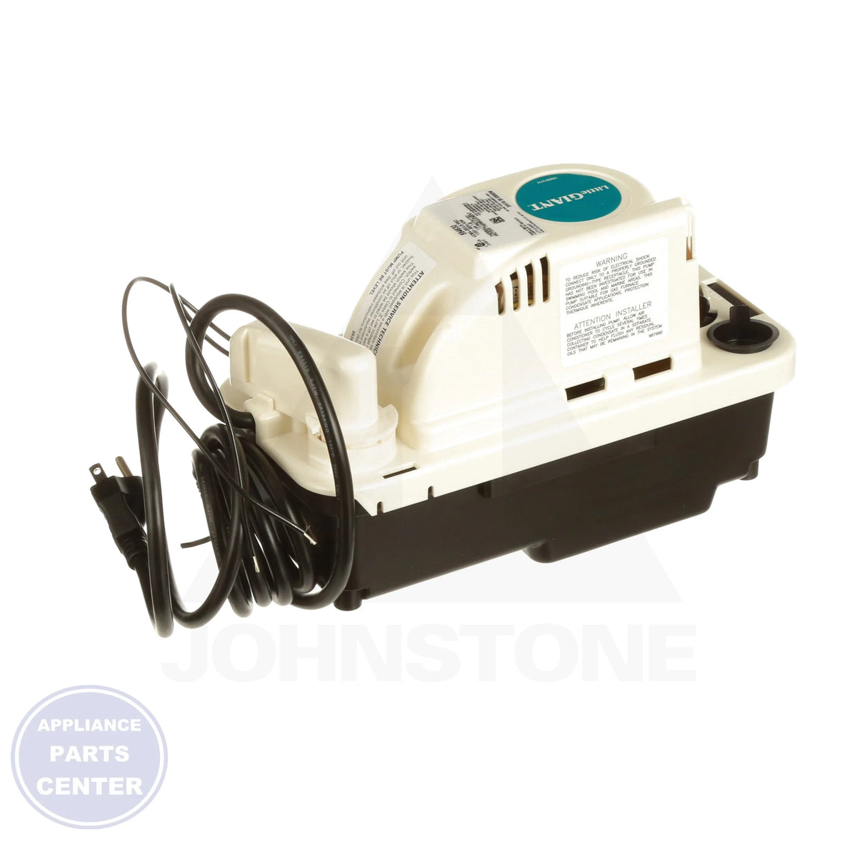 VCMA20ULSPRO Condensate Pump 554630 - Side view with 6.5" height and measurements