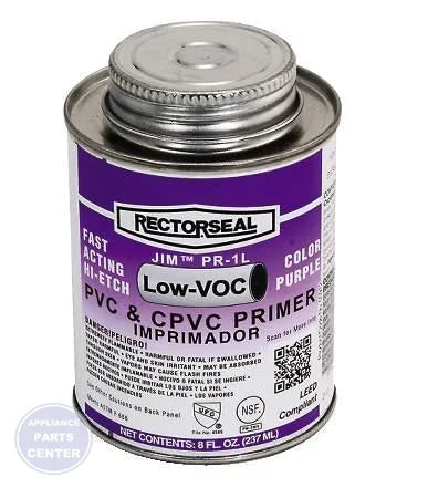 Jim™ PVC Low VOC Primer 55912 - Main view showing dauber applicator for various pipe brands