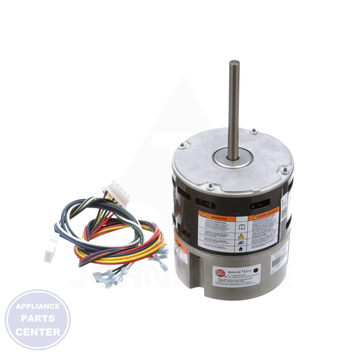 RESCUE EZ13® Blower Motor 5632 - Side view with 5-5/8" diameter and 1/2-1/3 HP specs